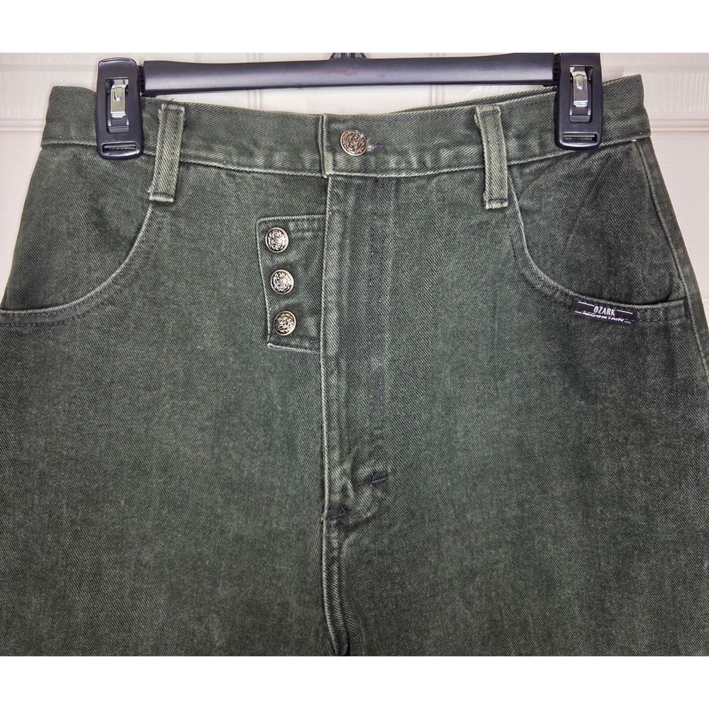 VTG 90s Ozark Mountain Bareback Jeans Forest Green USA Western High Rise 11/12
